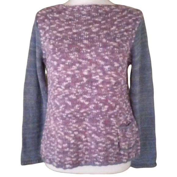 Georgina Estefania Space Dye Knit Color Block Feminine Sweater Size Medium - Picture 1 of 8